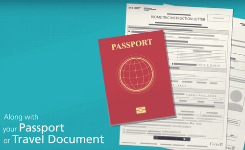 バイオメトリクス予約確認書とパスポート