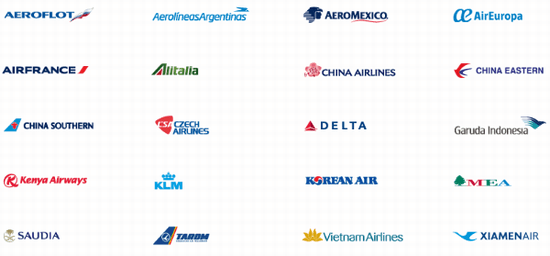 スターアライアンスに加盟している航空会社のロゴ