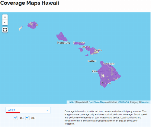 Coverage Maps Hawaii AT&T