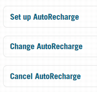 「Automatic Recharge」と表示された画面